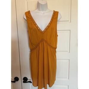 Eyeshadow Burnt Orange Embroidery Accents Casual/Vaca Dress XL